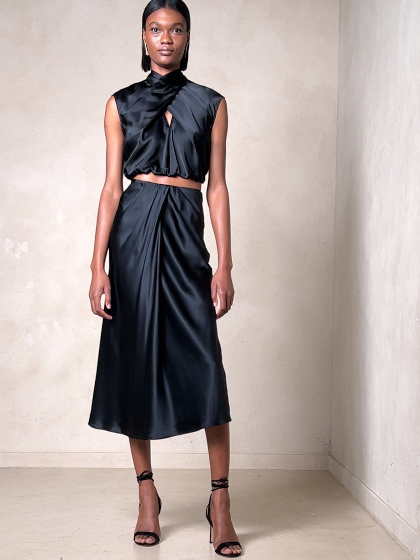Bliss Silk Draped Skirt
