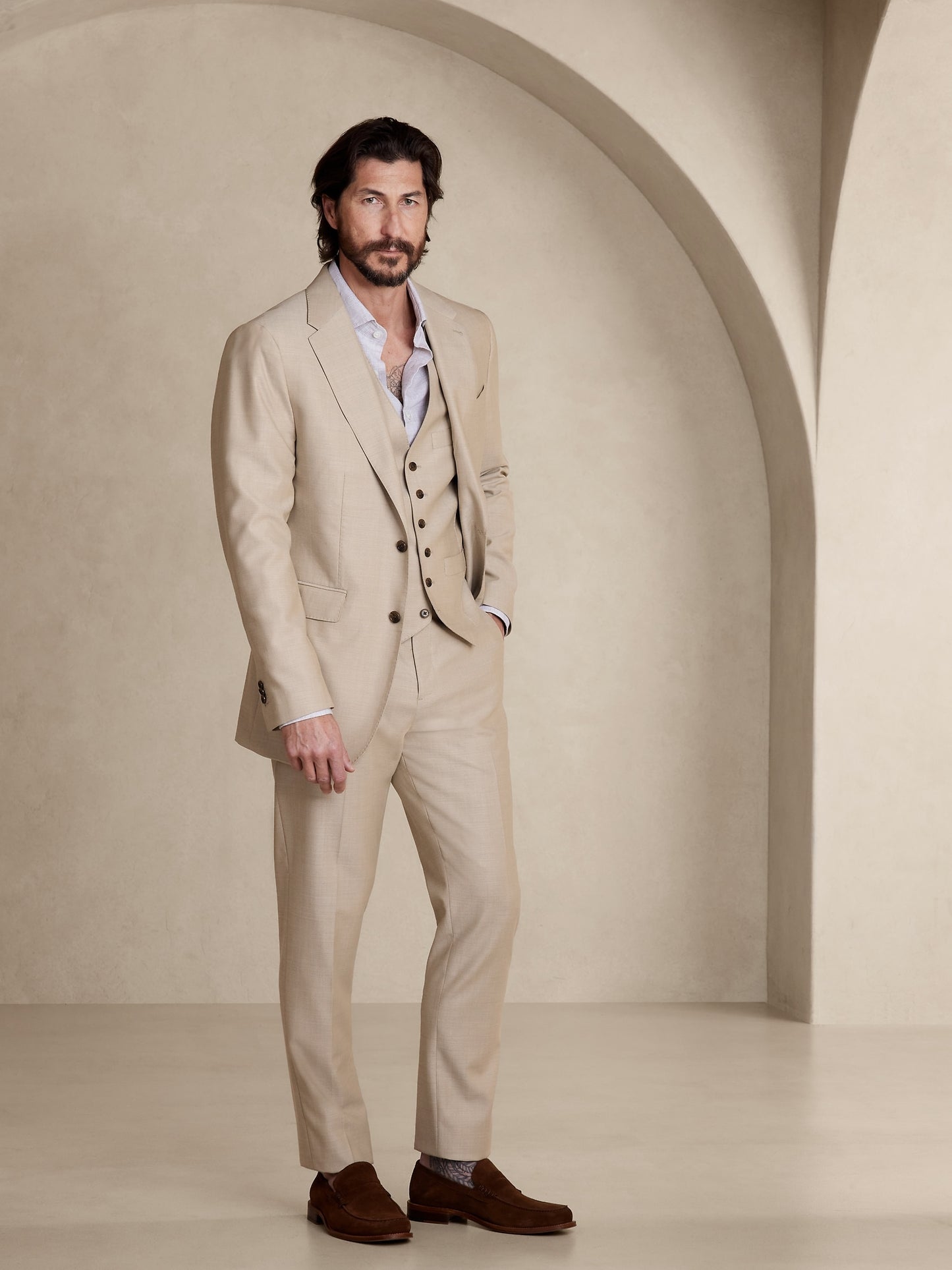 Signature Italian Hopsack Suit Jacket