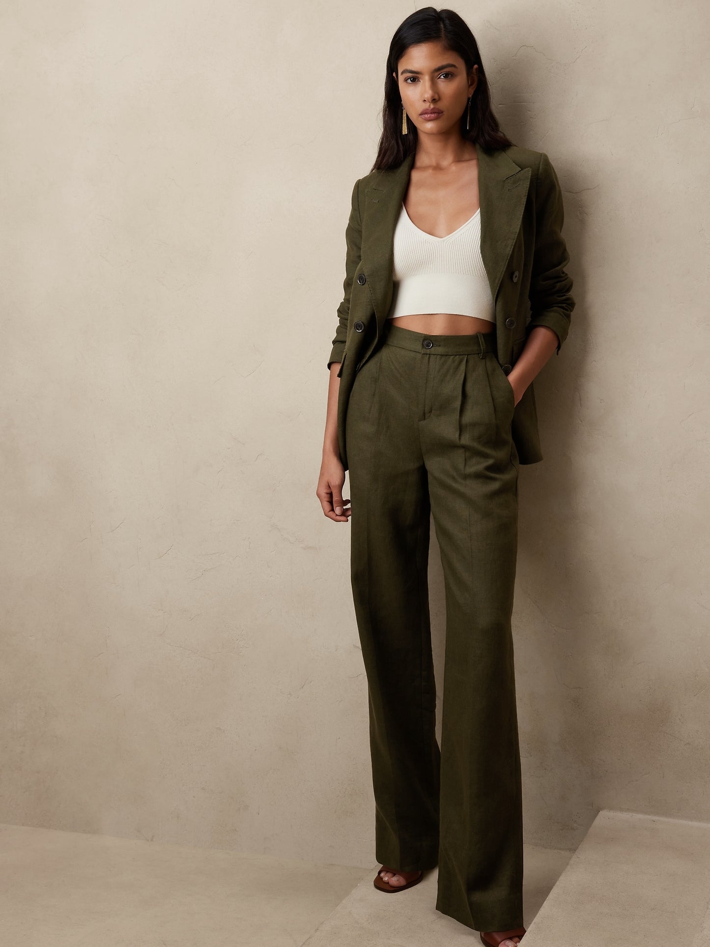 Palma Straight-Leg Linen Pant