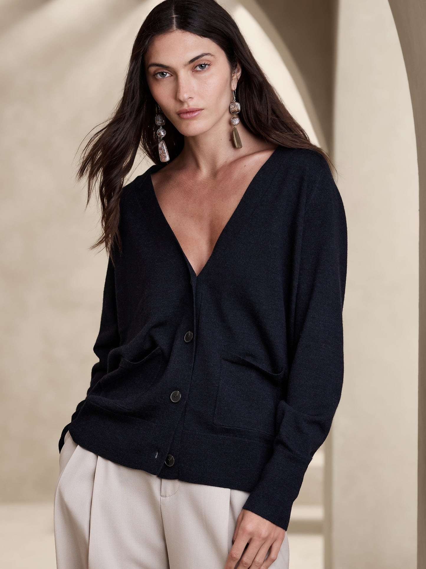 Ciana Oversized Merino Cardigan