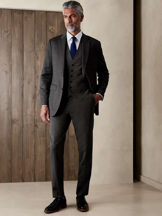 Signature Italian Nailhead Suit Pant