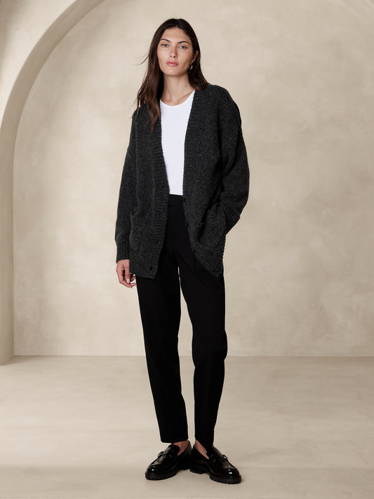 Phoebe Wool-Cotton Boyfriend Cardigan