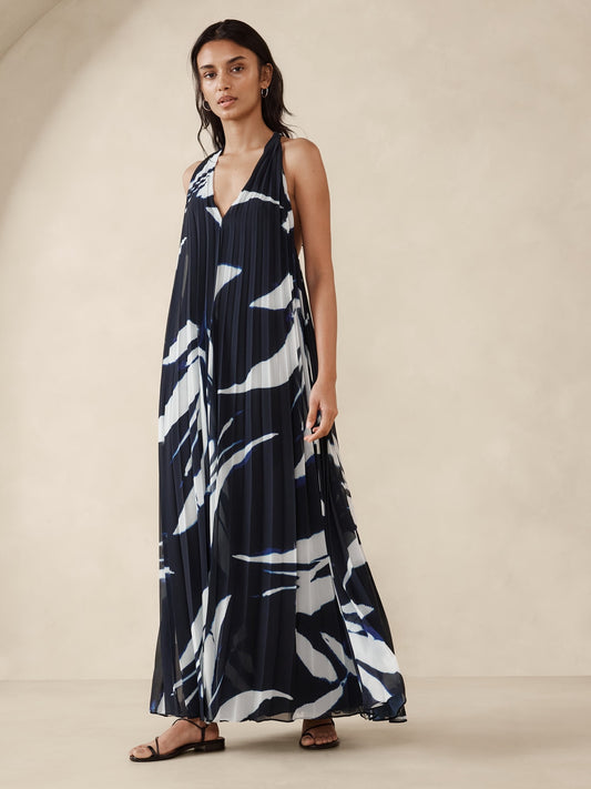 Odetta Pleated Maxi Dress