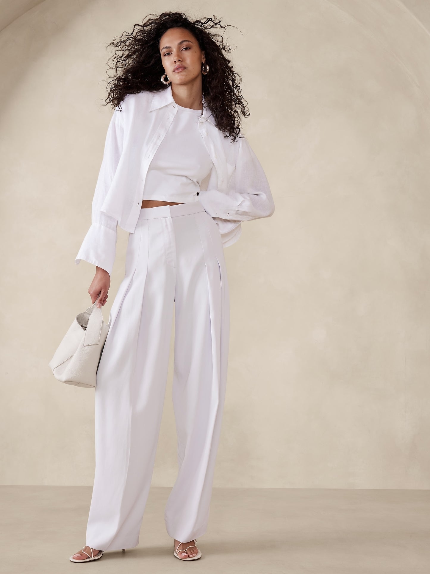 High-Rise Pleated Pant