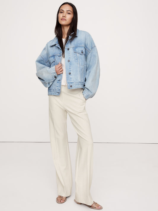 High-Rise Modern Straight Refined Pant