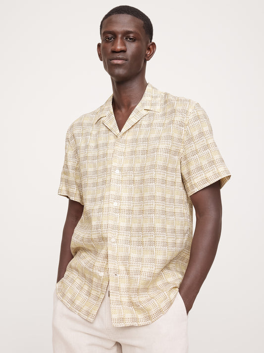 Standard-Fit Linen Resort Shirt