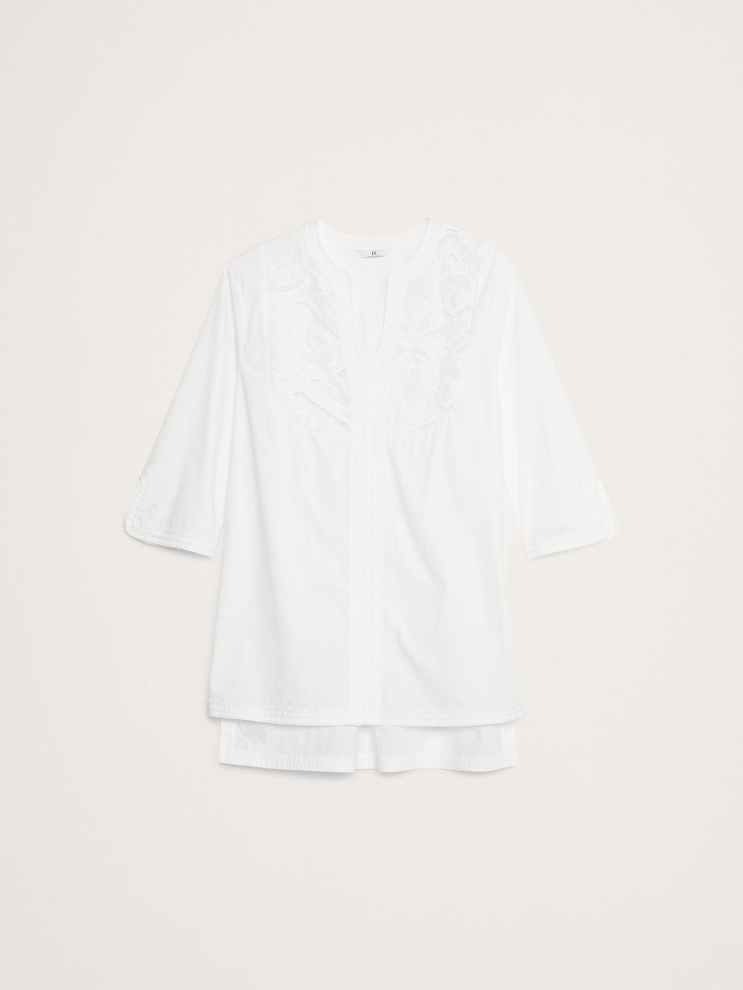 Embroidered Cotton Poplin Kaftan