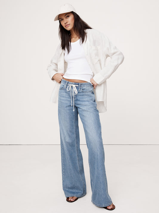 Loose Drawstring Jean
