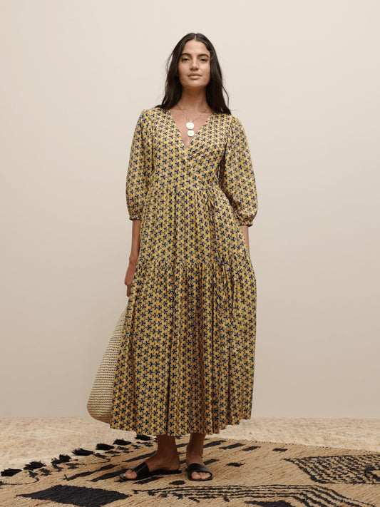 The White Lotus Cotton Wrap Dress