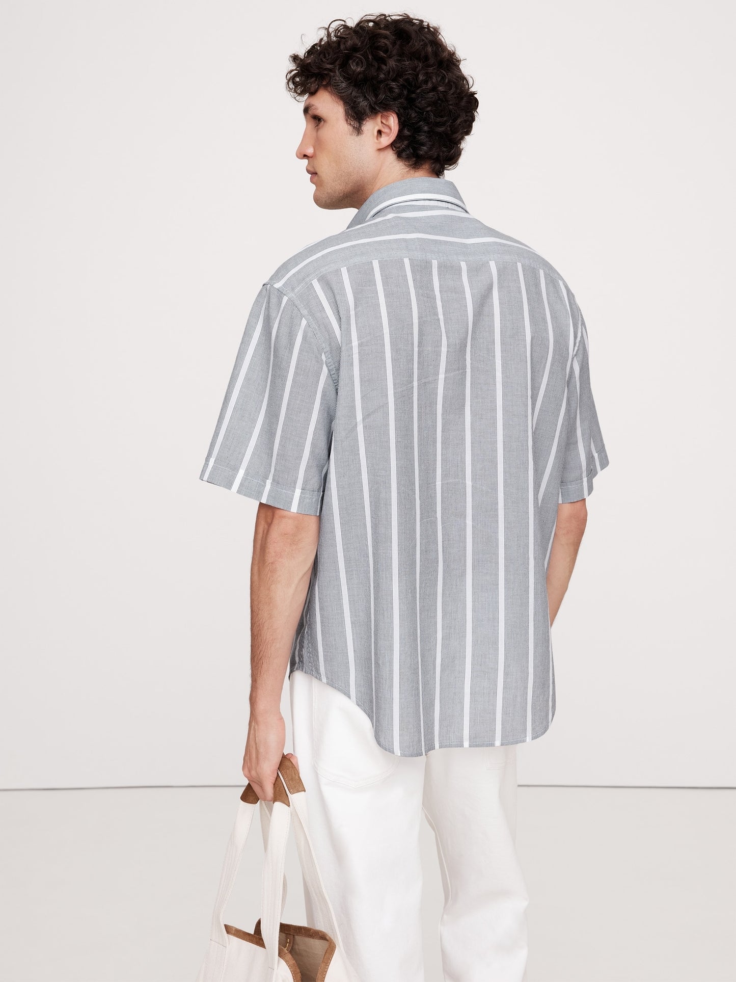 Relaxed-Fit Summerweight Cotton Short-Sleeve Shirt