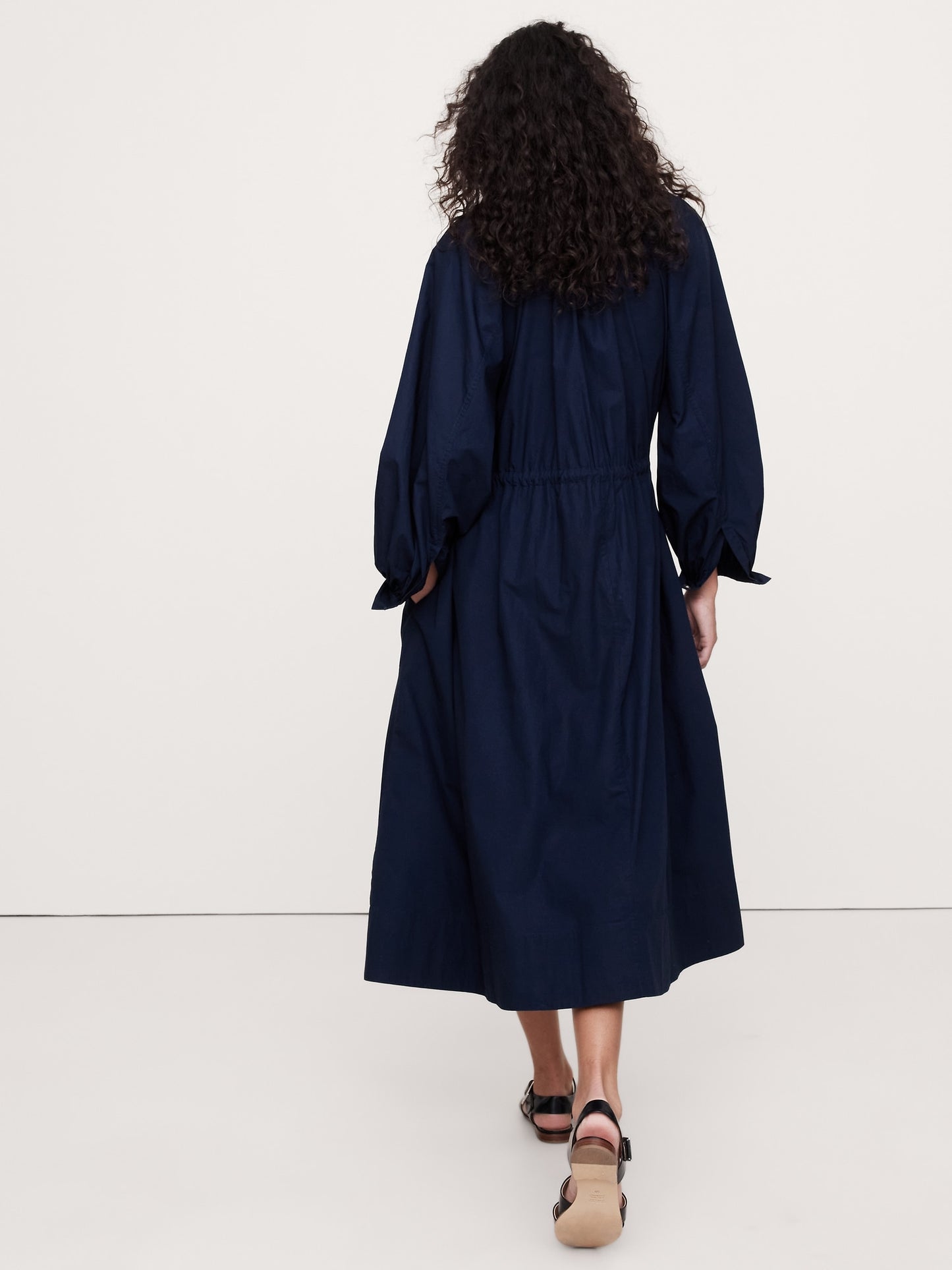 Cotton Poplin Midi Shirtdress