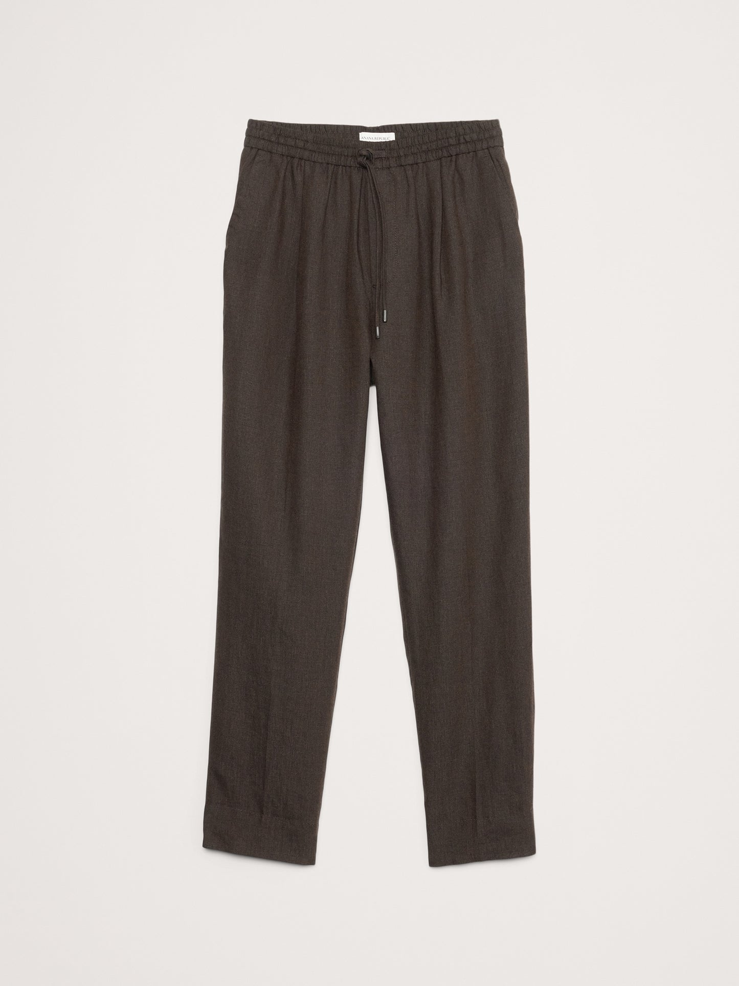 Straight Linen Pull-On Pant