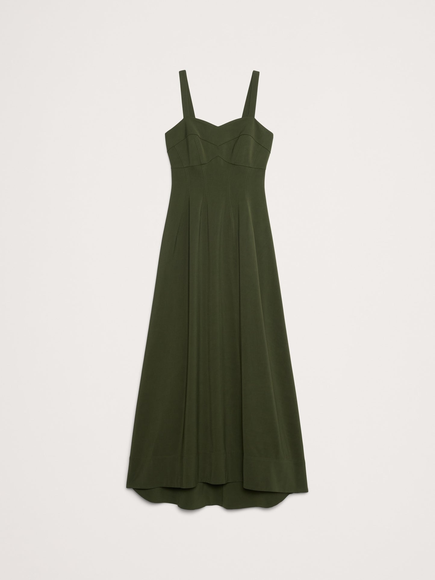 Stretch-Sateen Sweetheart Maxi Dress