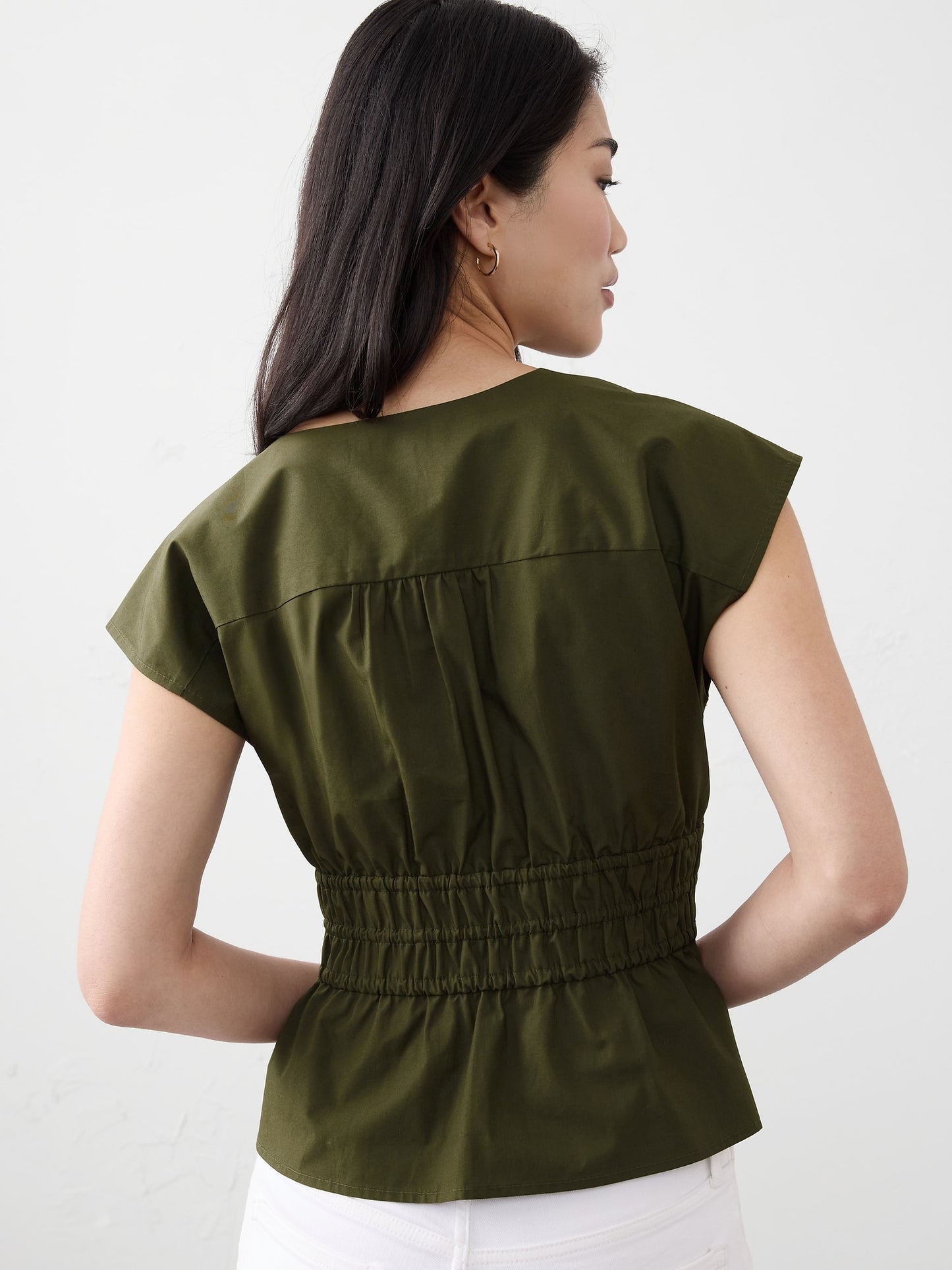 Elastic Surplice Top