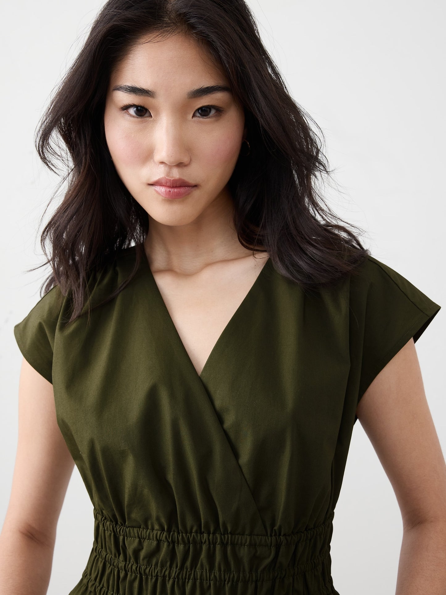 Elastic Surplice Top