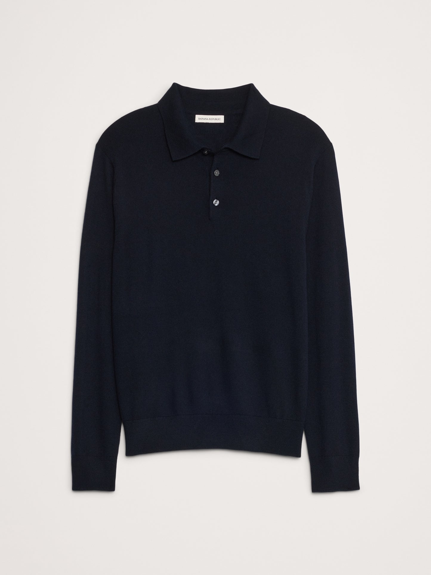 Merino Long-Sleeve Sweater Polo