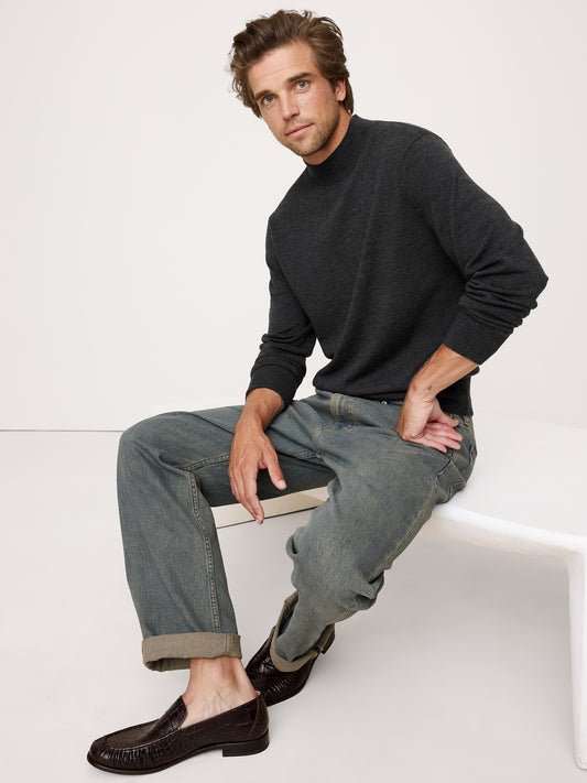 Merino Mock-Neck Sweater