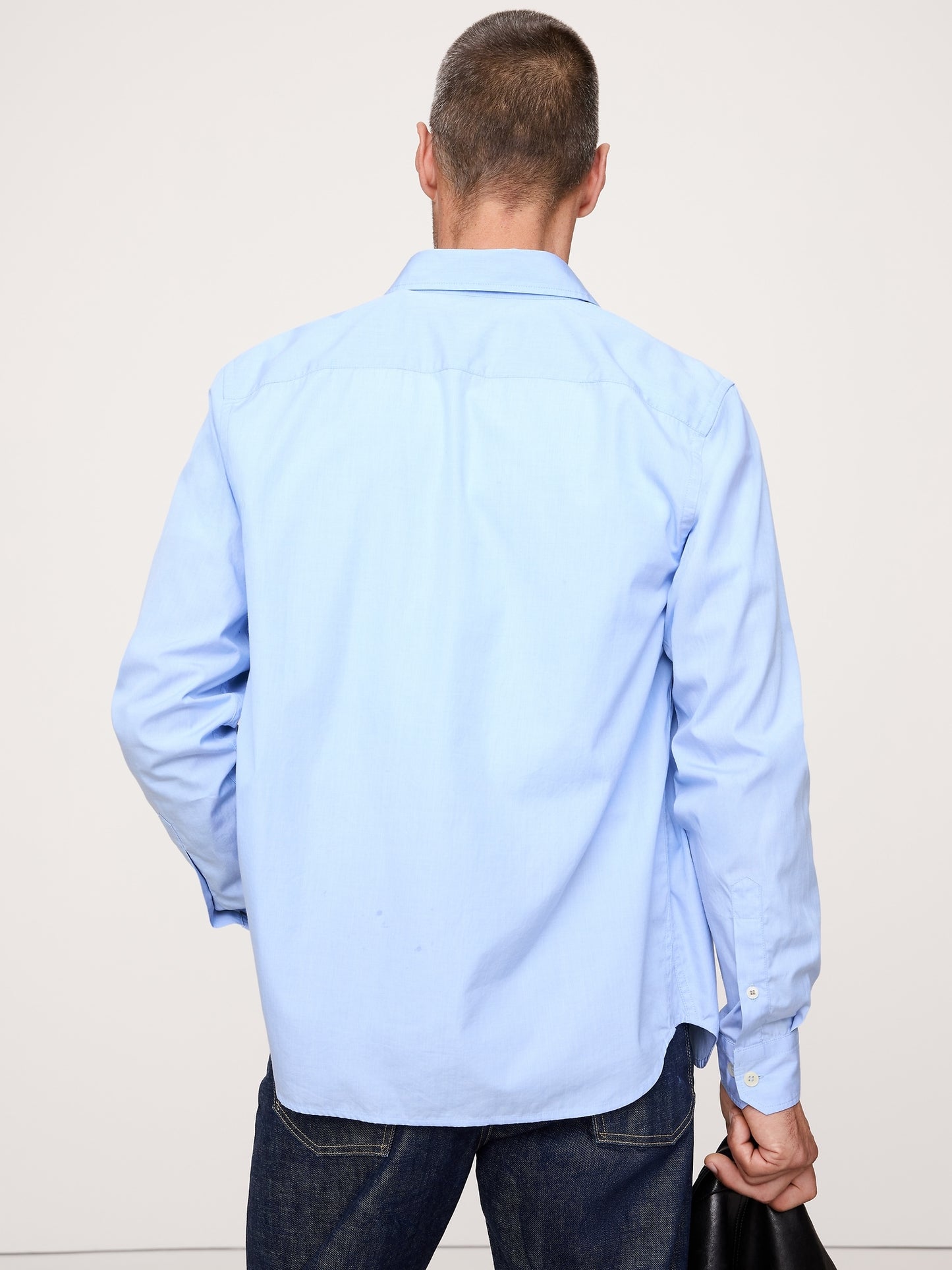 Standard-Fit Washed Cotton Poplin Shirt