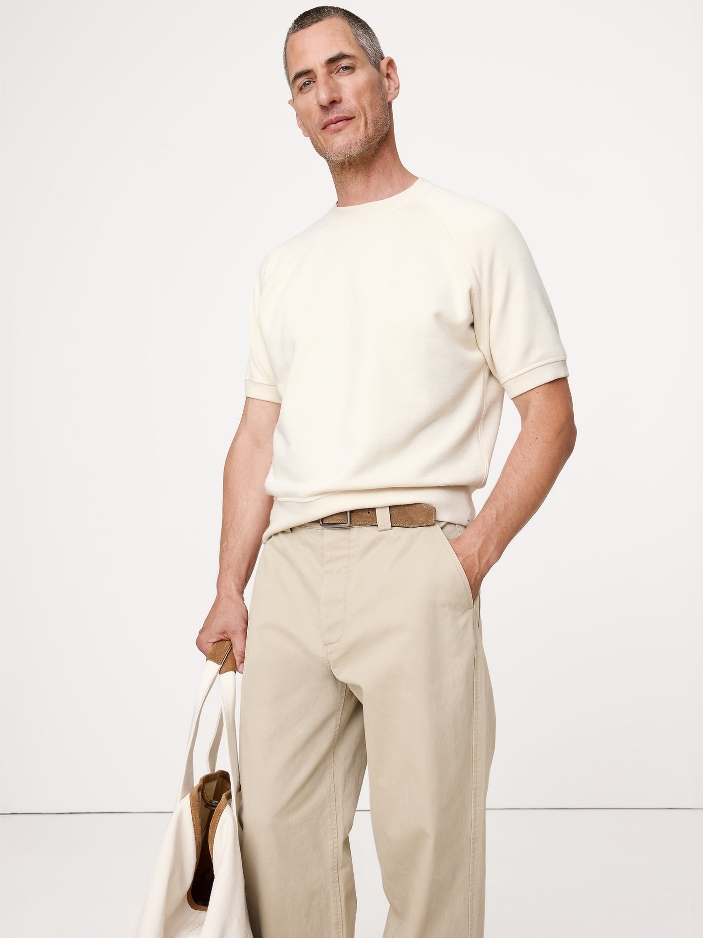 TERRY SHORT-SLEEVE SWEATSHIRT