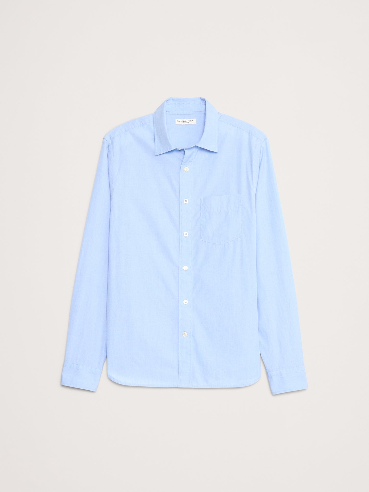 Standard-Fit Washed Cotton Poplin Shirt