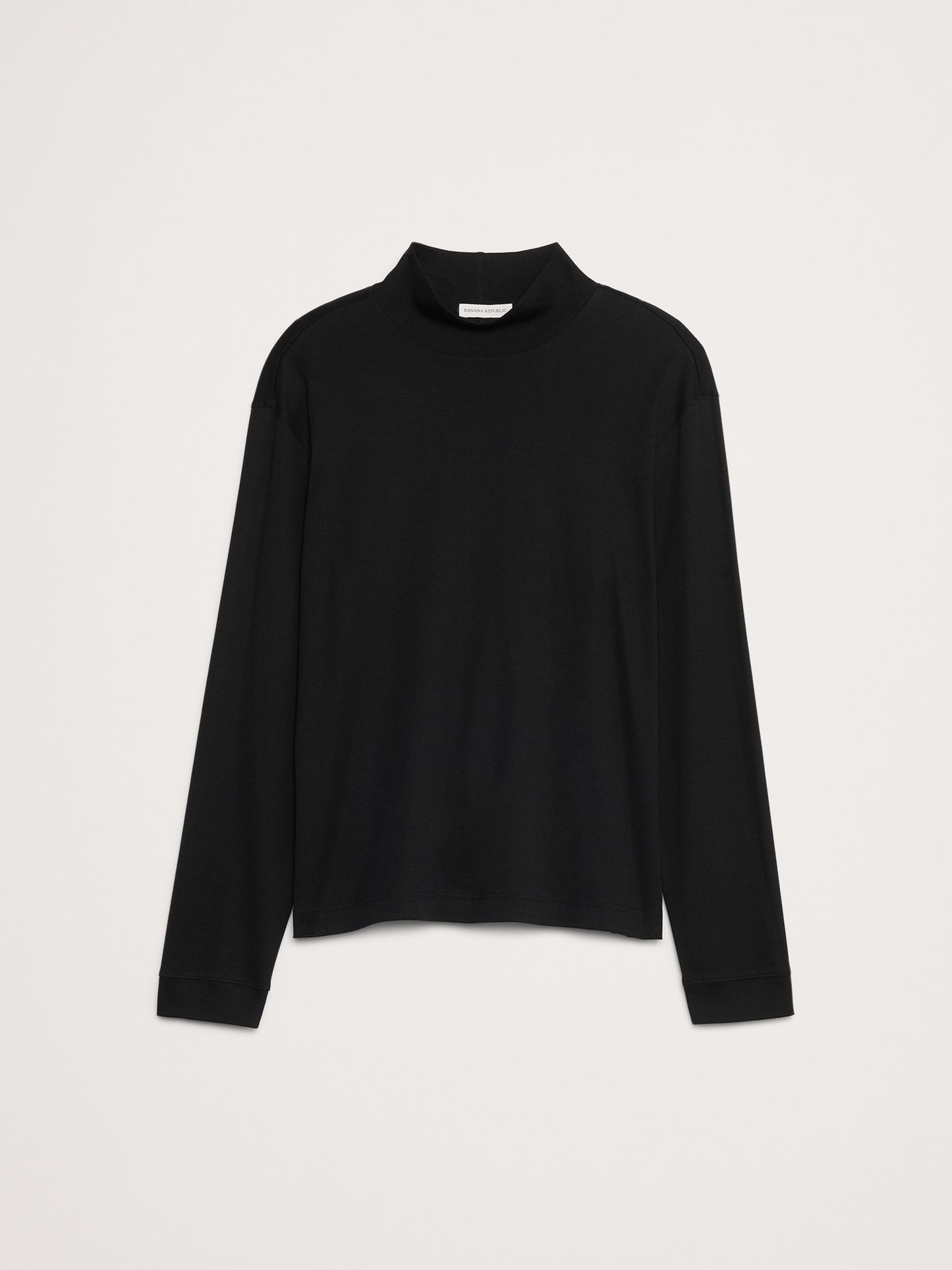 Silky-Cotton Turtleneck T-Shirt
