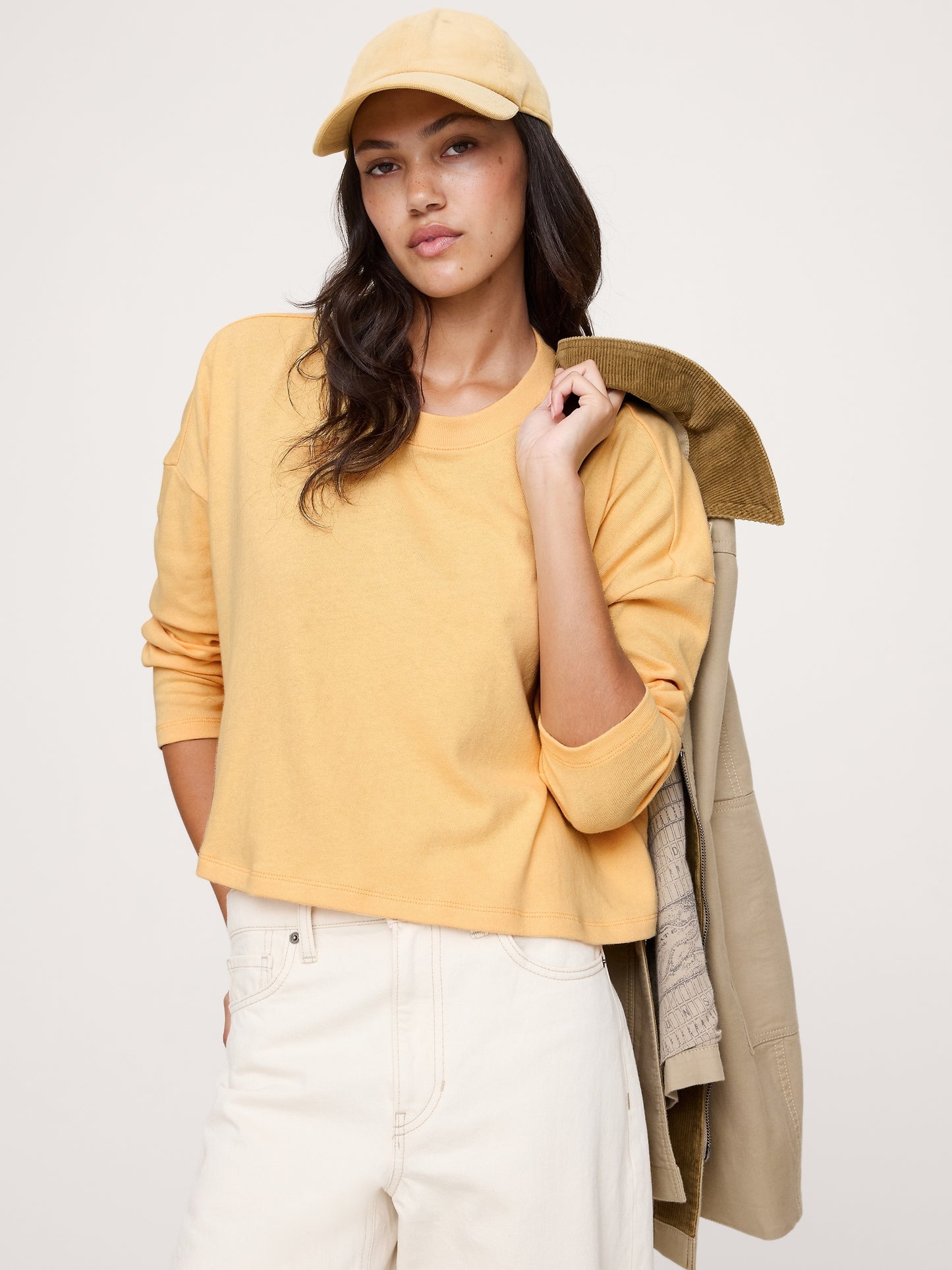 Jersey Cotton Cropped T-Shirt