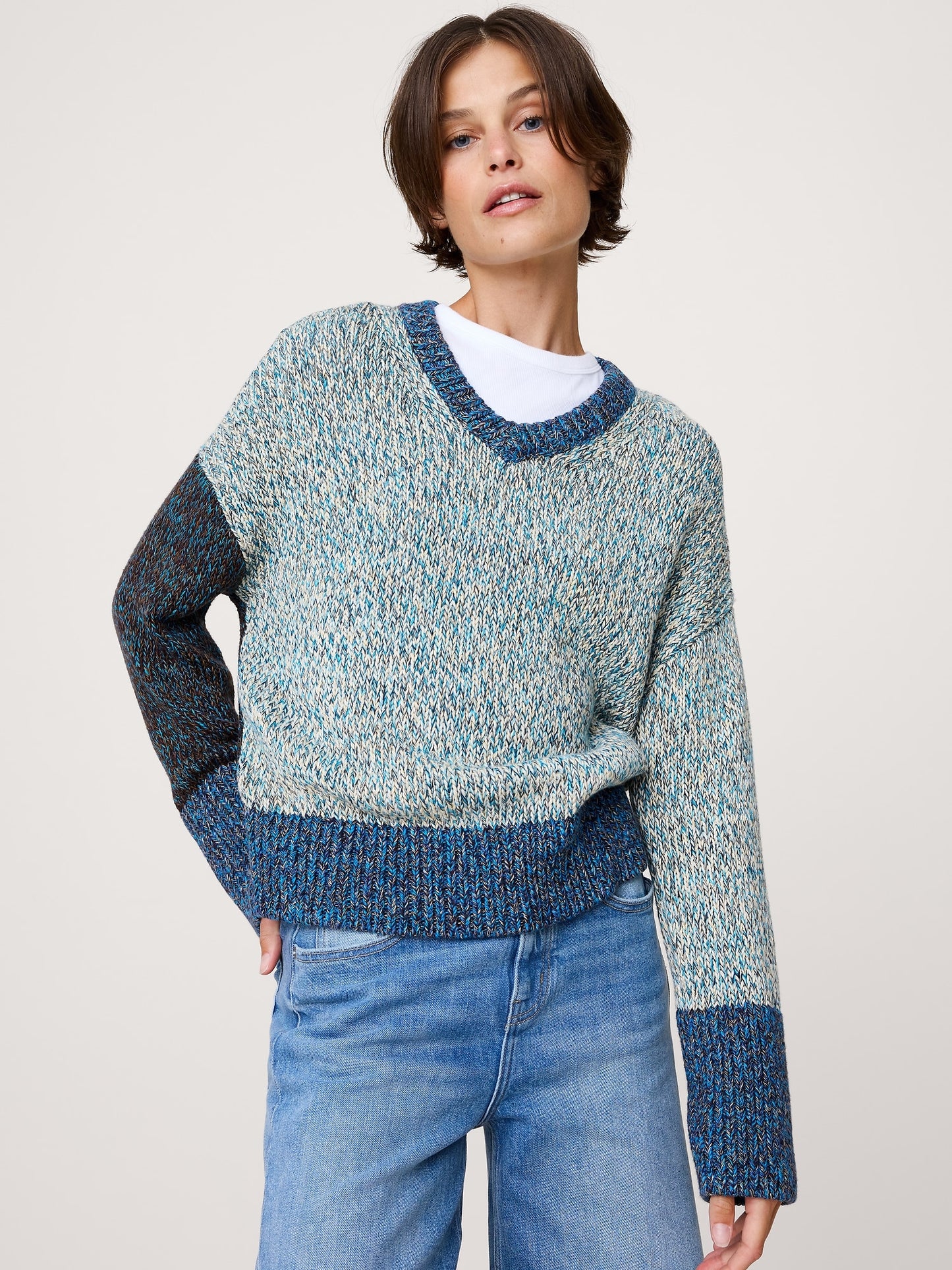 Cotton V-Neck Sweater