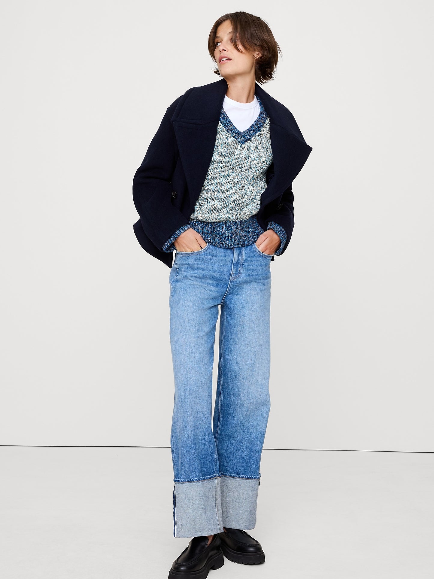 Cotton V-Neck Sweater