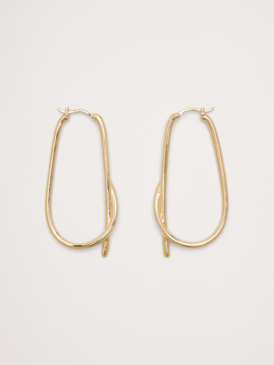 Large Knotted Hoop Earrings