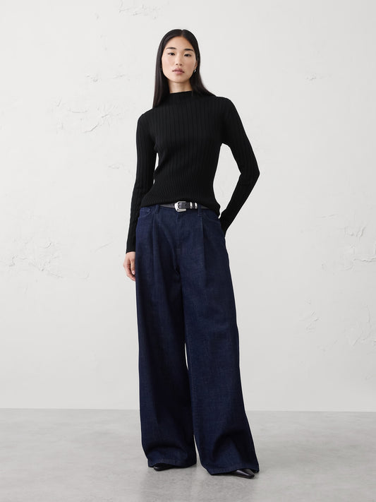 Merino Wool Ribbed Sweater