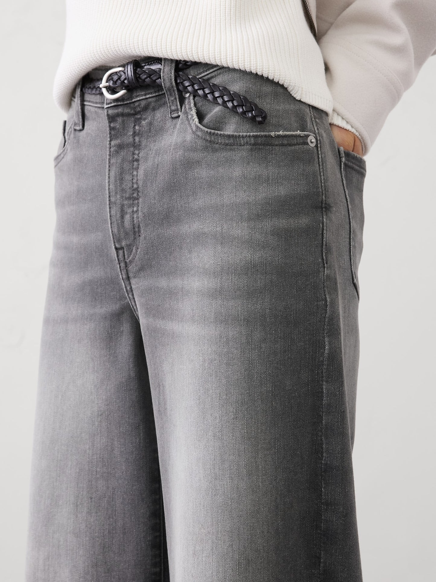 Wide-Leg High-Rise Jean