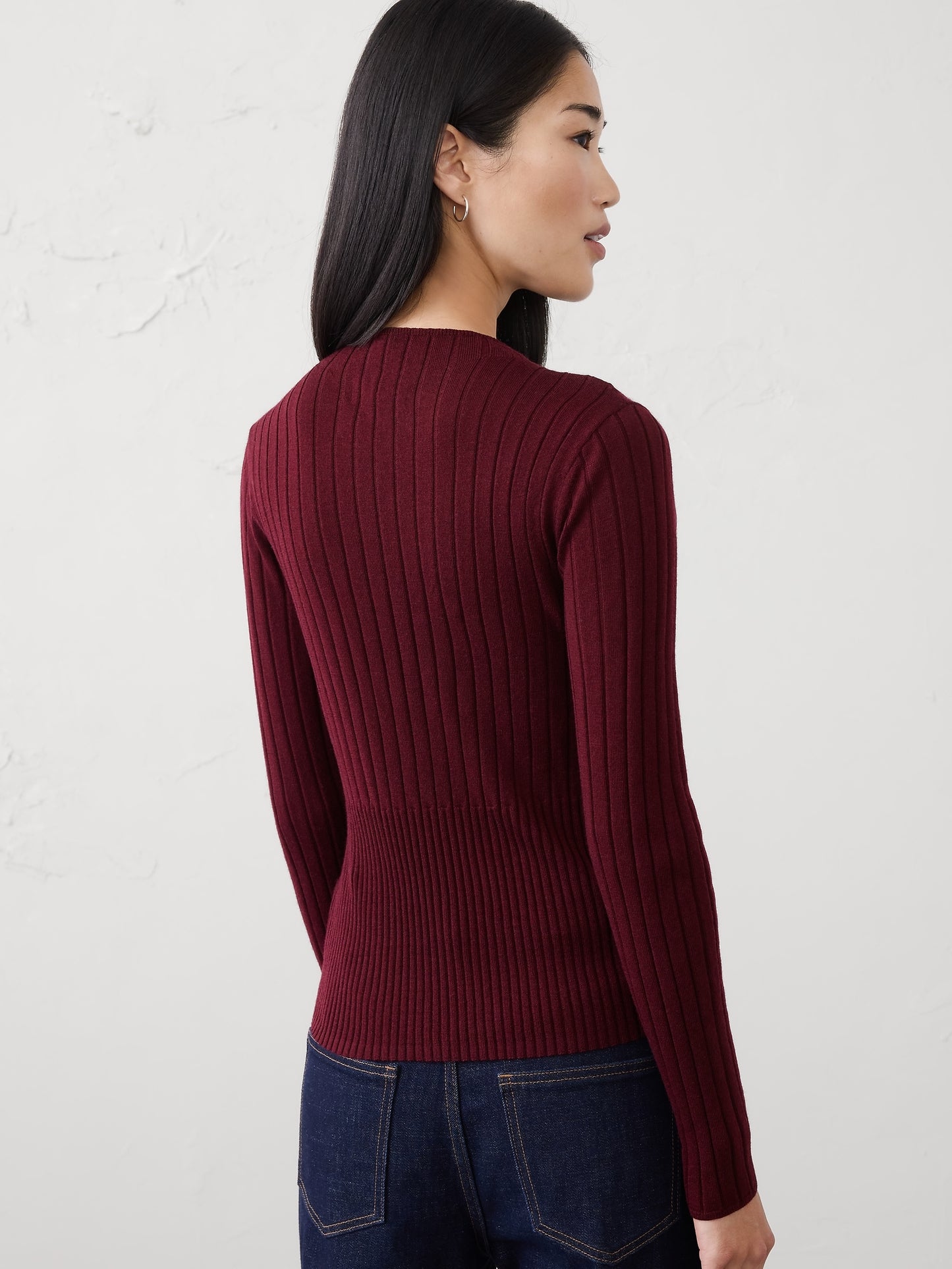 Merino Wool Ribbed Sweater