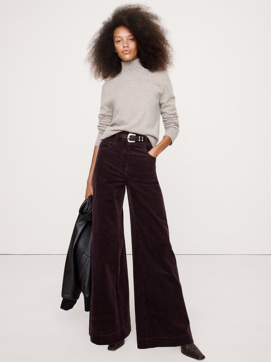 High-Rise Wide-Leg Corduroy Pant