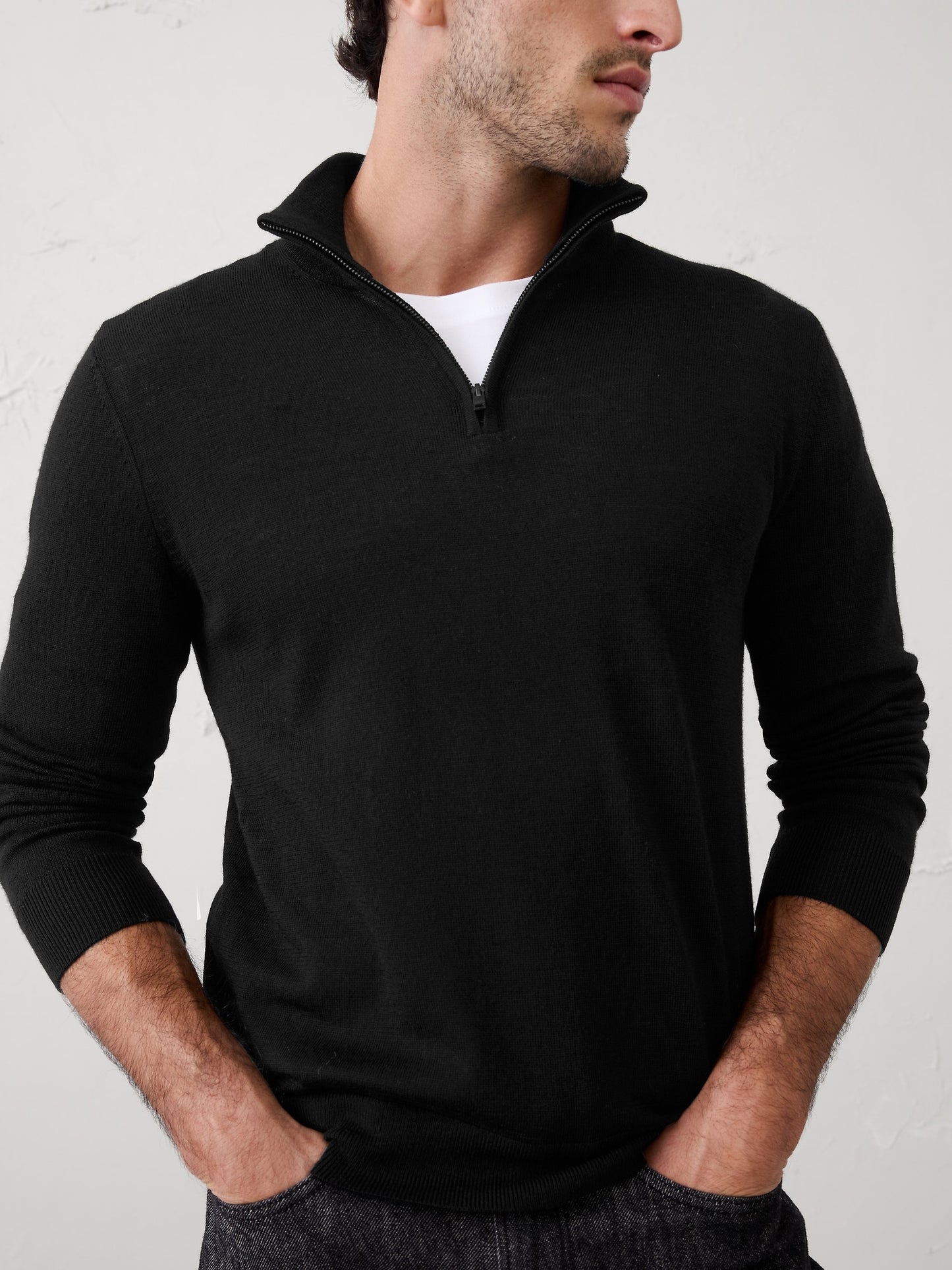 Merino Wool Half-Zip Sweater
