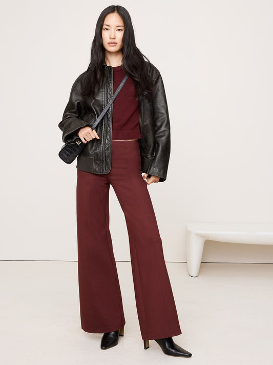 High-Rise Wide-Leg Everywhere Ponte Pull-On Pant