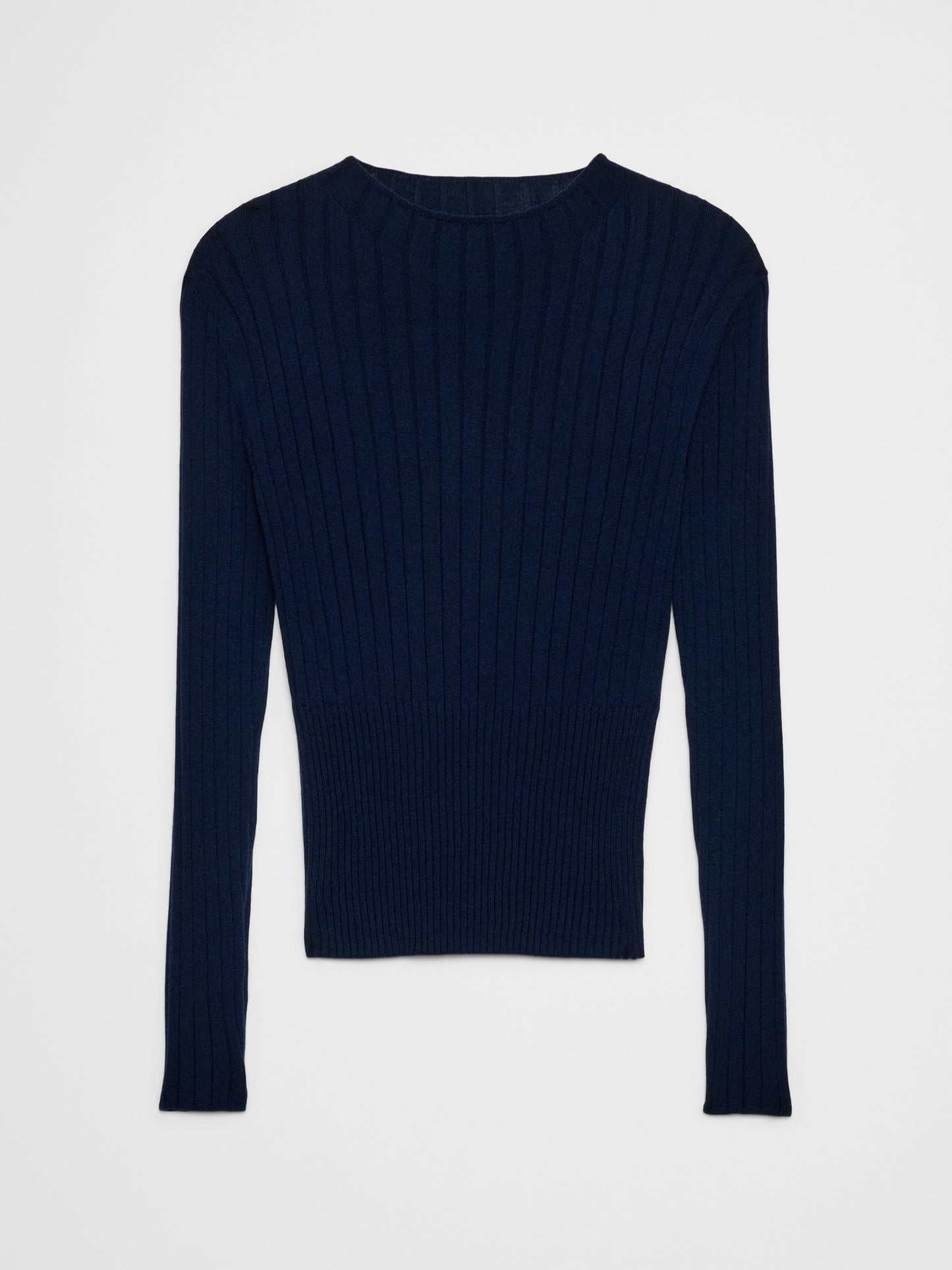 Merino Wool Ribbed Sweater