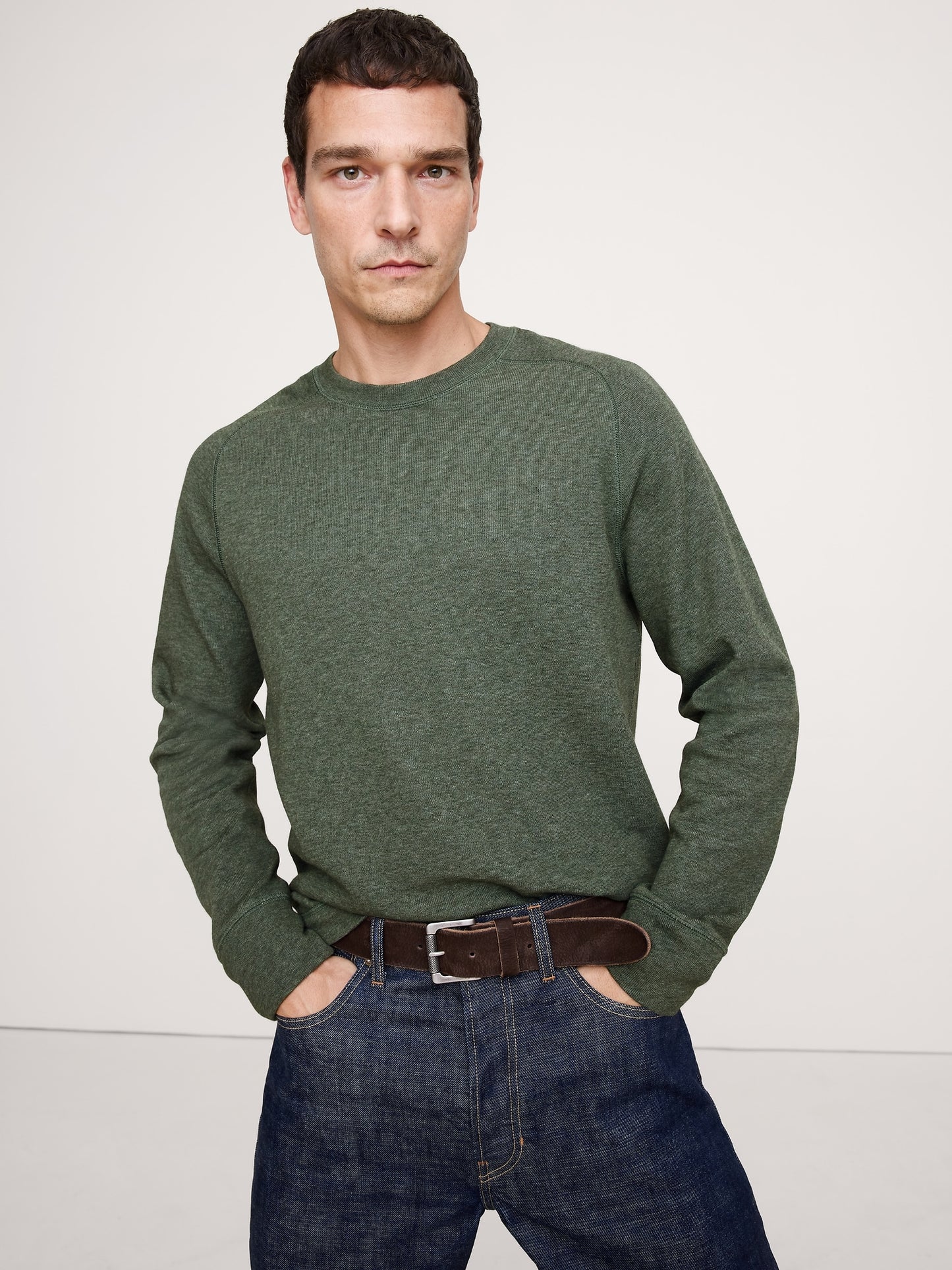 Slub Double-Knit Crew-Neck T-Shirt