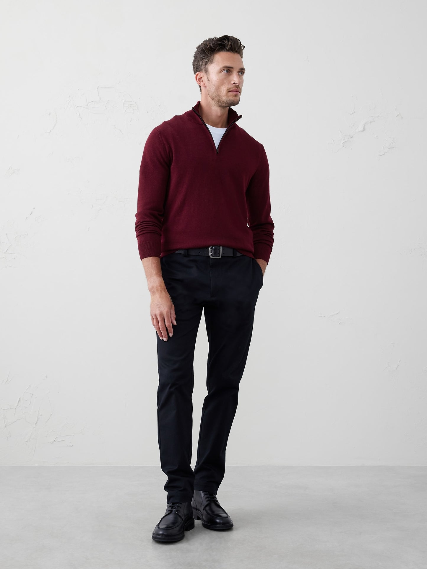 Merino Wool Half-Zip Sweater