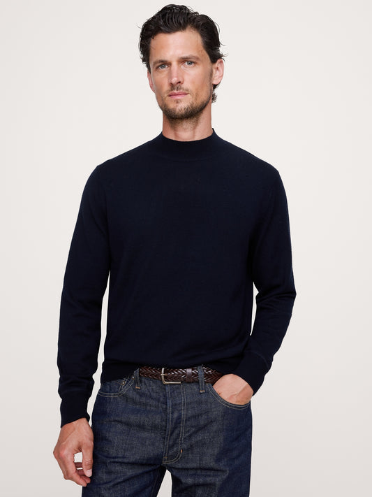 Merino Mock-Neck Sweater