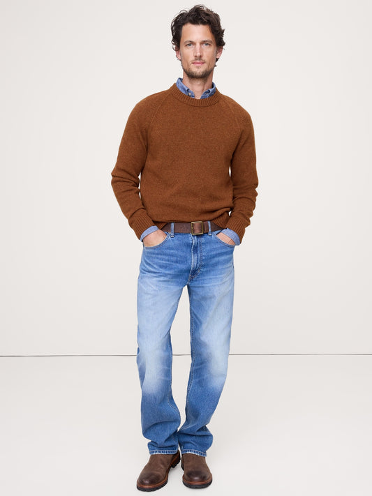 Italian Merino-Blend Crew-Neck Sweater