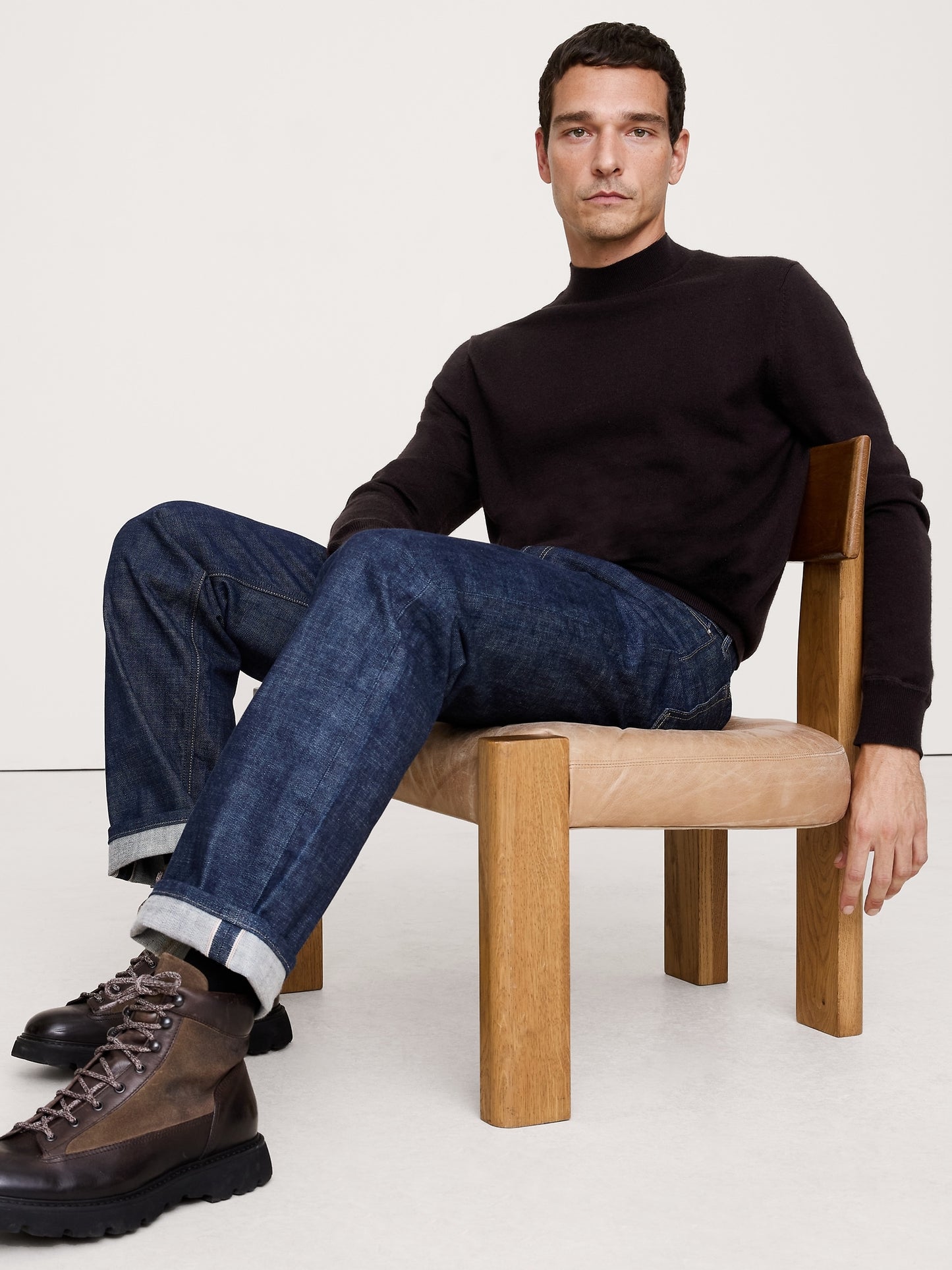 Merino Mock-Neck Sweater