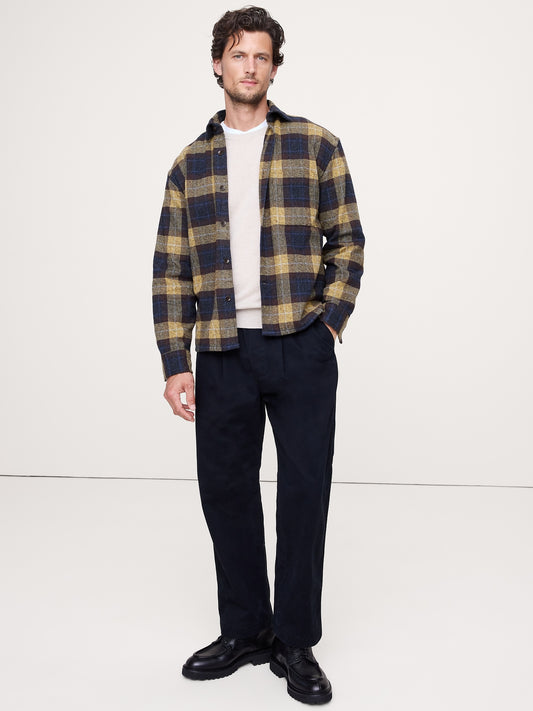 Relaxed-Fit Flannel Overshirt