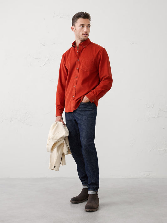 Slim-Fit Fine Wale Corduroy Shirt