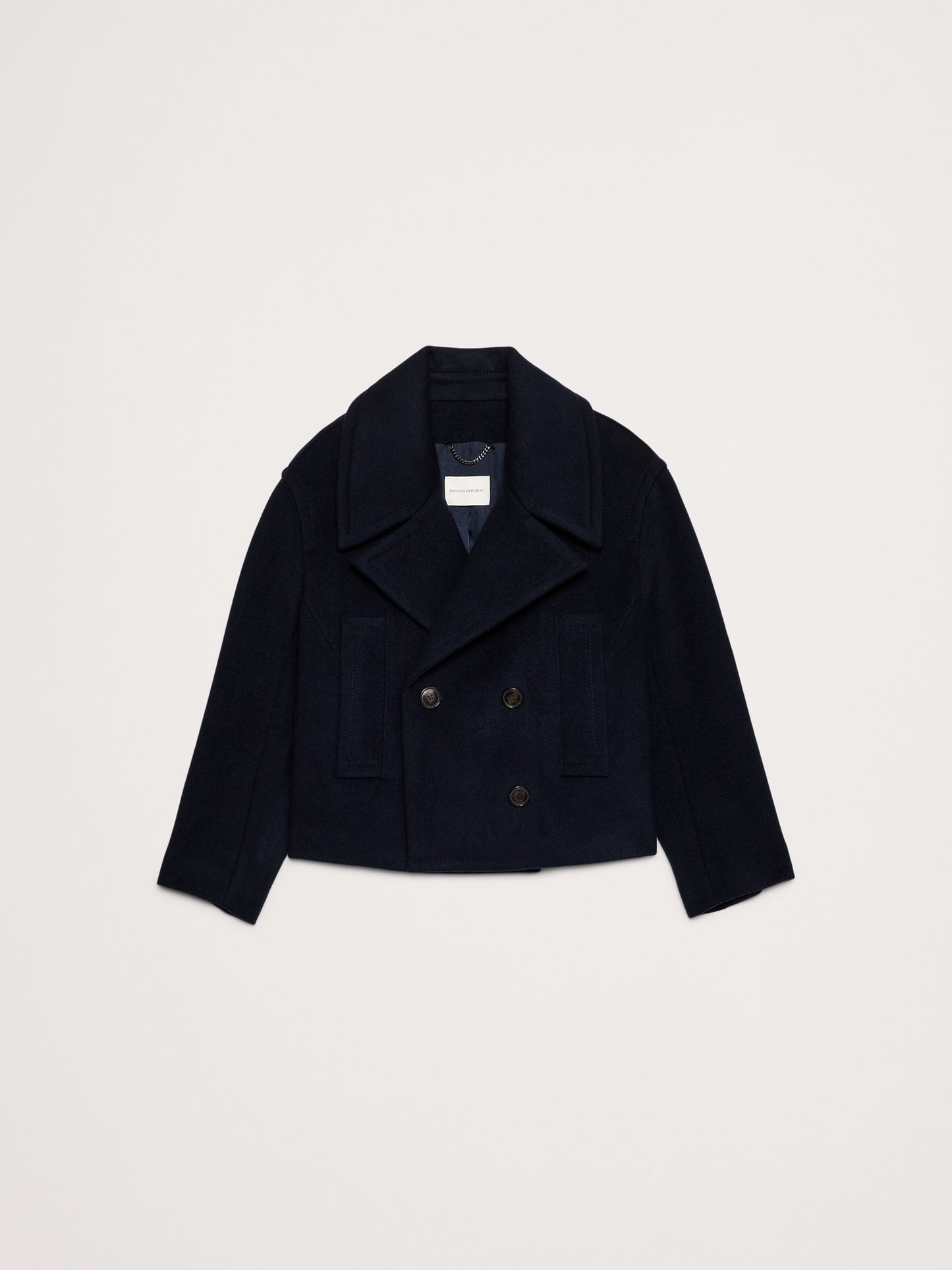 Italian Melton Wool-Blend Peacoat