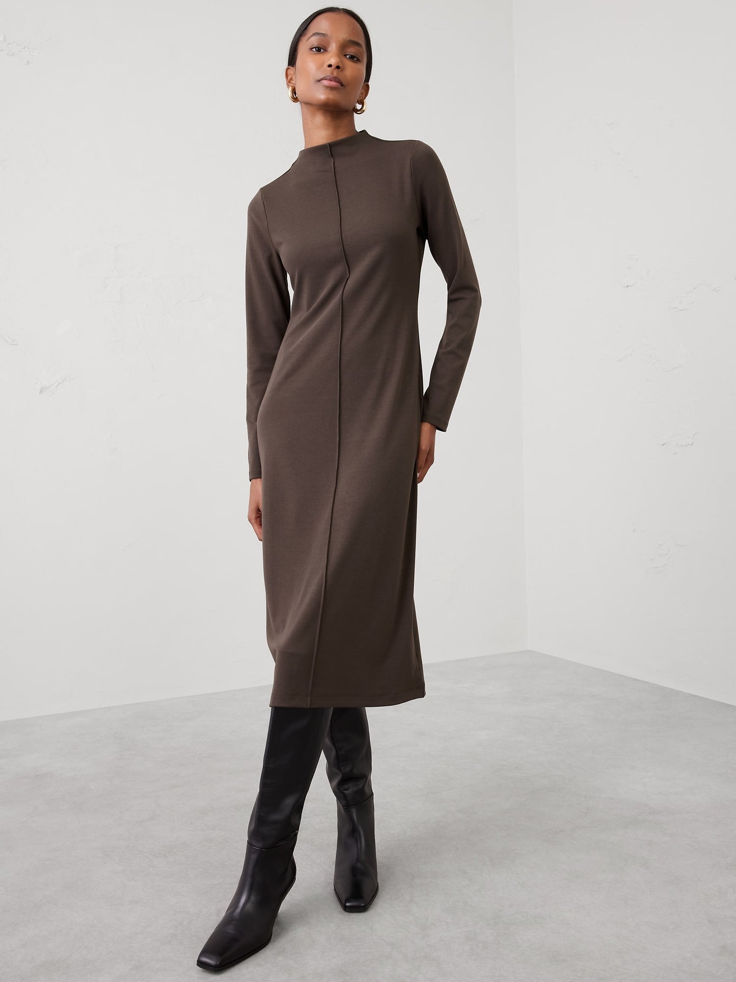 Cozy Ribbed Knit Midi Dress Cozy Ribbed Knit Midi Dress