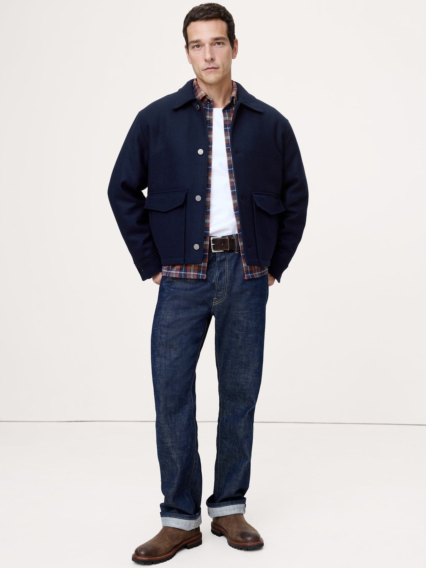 Double-Faced Wool-Blend Utility Jacket