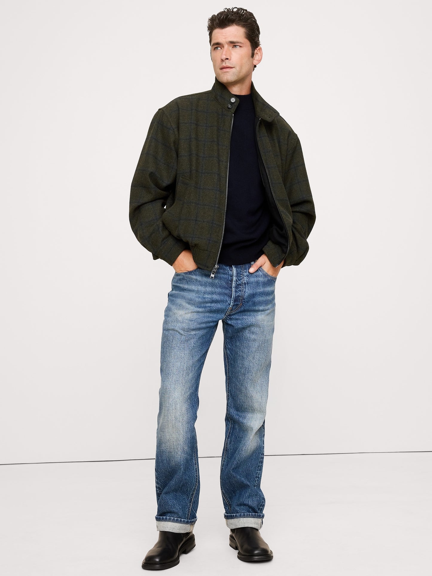 Plaid Flannel Harrington Jacket