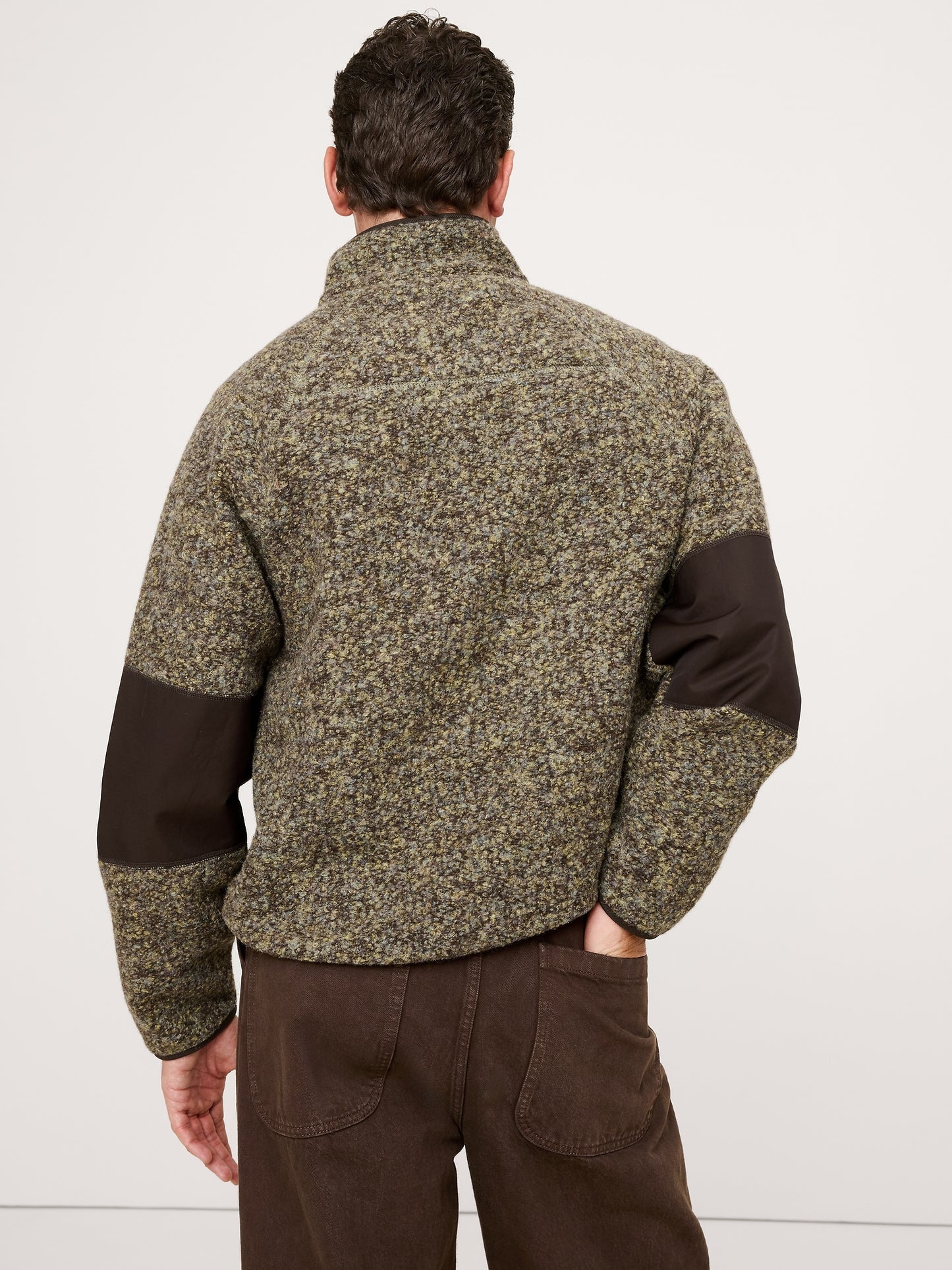 Bouclé Fleece Pullover Sweatshirt