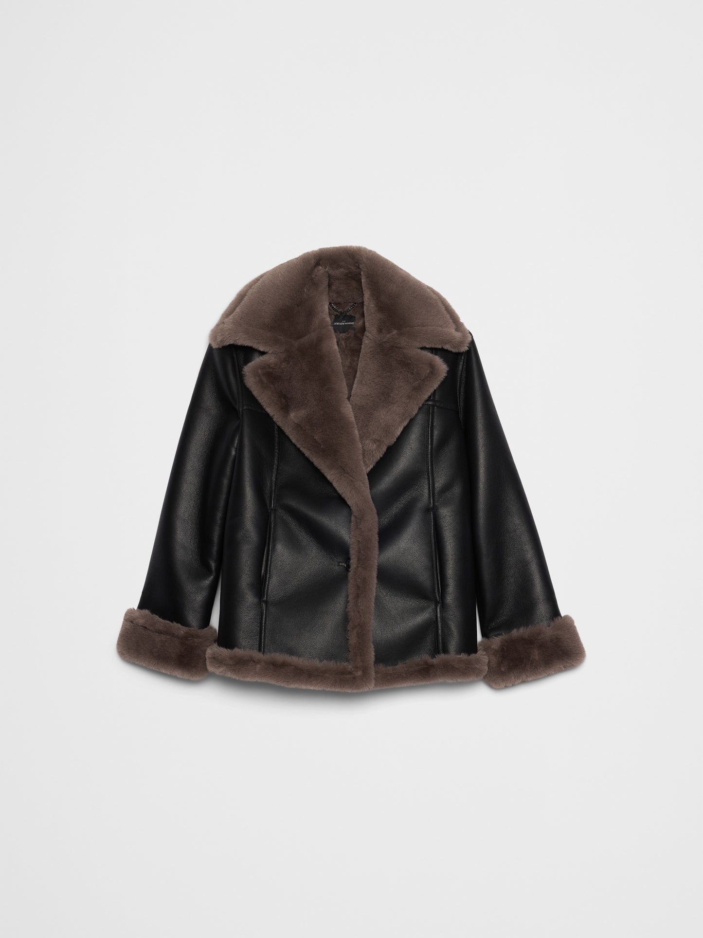 Vegan Leather and Faux Fur Jacket