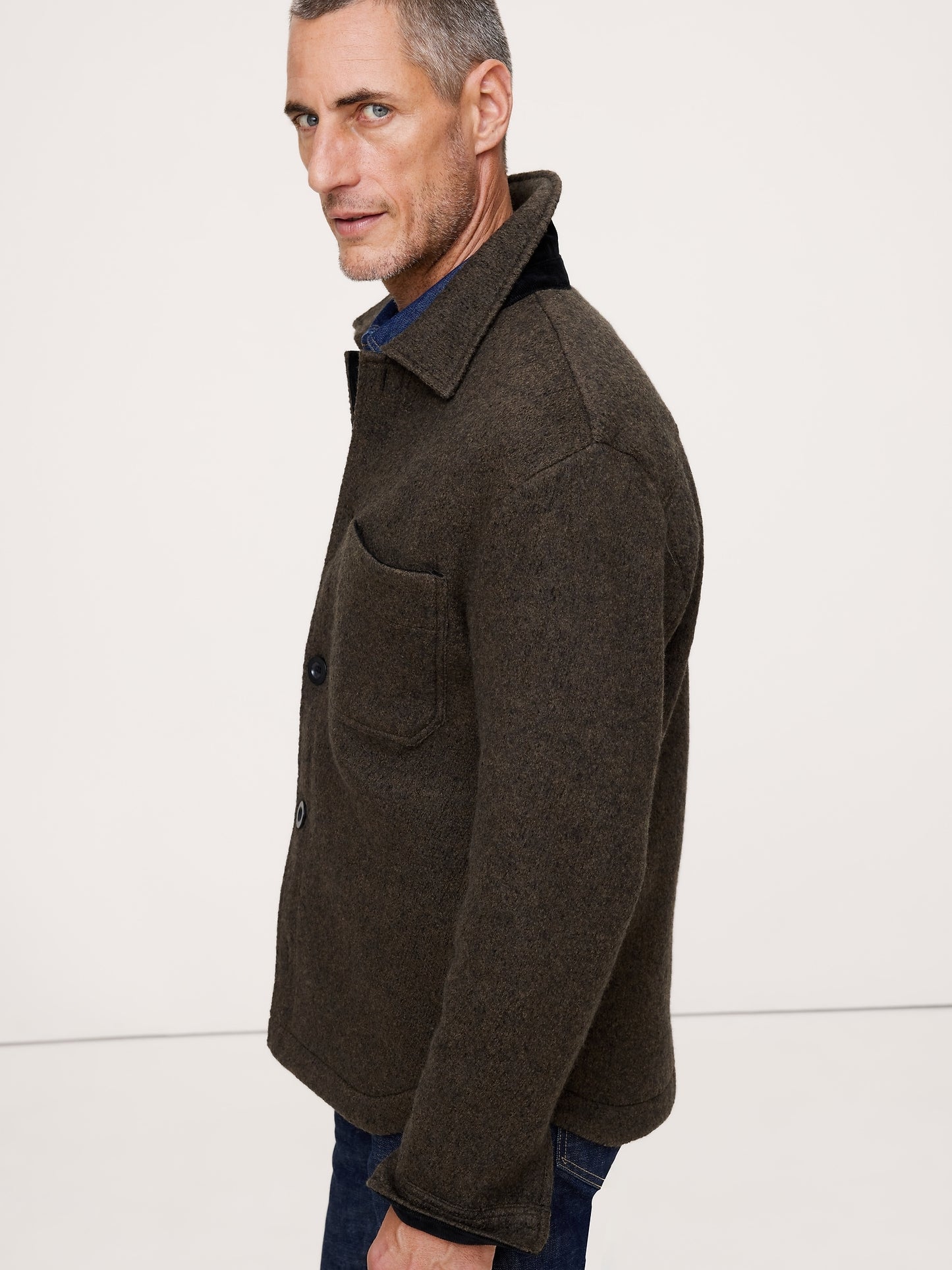 Boiled Wool Shirt Jacket